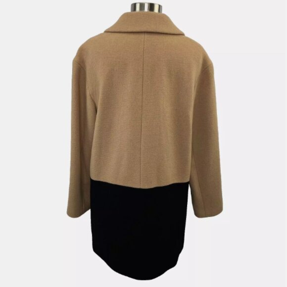 Talbots‎ Petites Colorblock Wool Viscose Coat - Picture 5 of 13